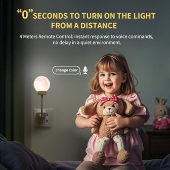 Night Light for Kids, Voice Control Moon Night Lig... - Image 4