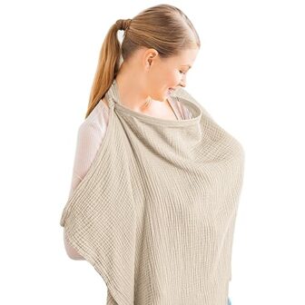 Konssy Muslin Nursing Cover for Baby Breastfeeding... - Image 2