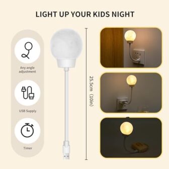 Night Light for Kids, Voice Control Moon Night Lig... - Image 7
