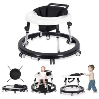 Baby Walker Foldable with 9 Adjustable Heights, Ba... - Image 2