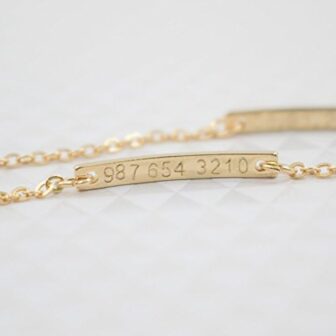 Baby Name Bar id Bracelet Baby Gift Personalized g... - Image 8