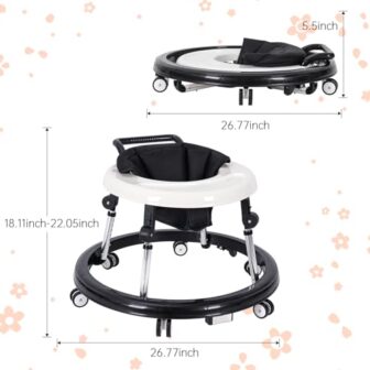 Baby Walker Foldable with 9 Adjustable Heights, Ba... - Image 5