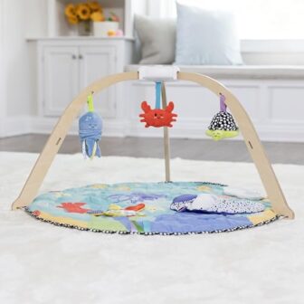 Melissa & Doug Ocean Easy-Fold Wooden Play Gym for... - Image 10