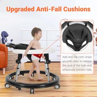 Baby Walker Foldable with 9 Adjustable Heights, Ba... - Image 3