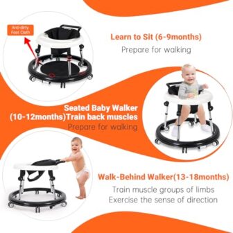Baby Walker Foldable with 9 Adjustable Heights, Ba... - Image 6