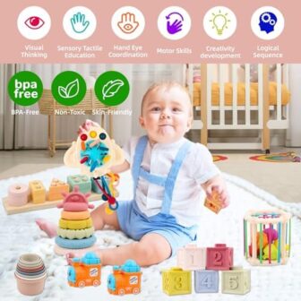 Premium Baby Toys for 6-18 Months, 8 in 1 Montesso... - Image 3
