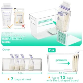 Breastmilk Storage Container with L Shaped Separat... - Image 4