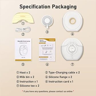 MISSAA Wearable Breast Pump, High Efficient Hands ... - Image 9
