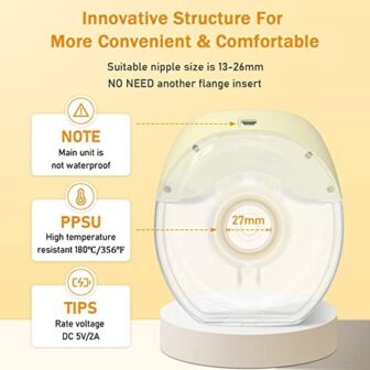 MISSAA Wearable Breast Pump, High Efficient Hands ... - Image 5