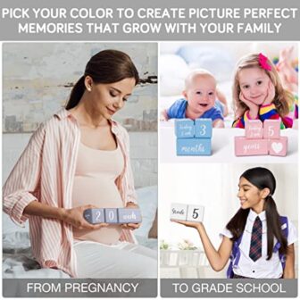 White Baby Monthly Milestone Blocks with Bag. Baby... - Image 3