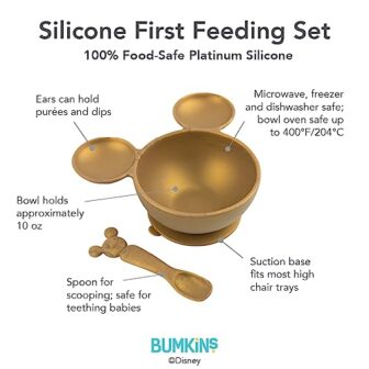 Bumkins Disney Baby Bowl, Silicone Feeding Set wit... - Image 6