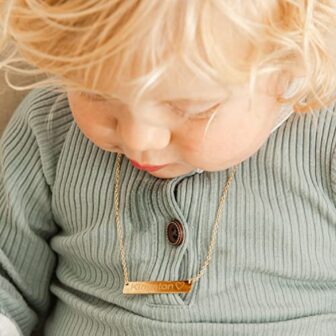 Personalized Baby Necklace - Mothers Necklace, Mom... - Image 4