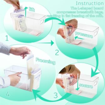 Breastmilk Storage Container with L Shaped Separat... - Image 8