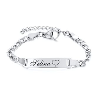 Personalize Baby Girls Boys Name and Birthdate Bra... - Image 2