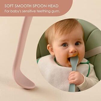 6-Piece Silicone Baby Feeding Spoons, First Stage ... - Image 4
