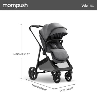 Mompush Wiz 2-in-1 Convertible Baby Stroller with ... - Image 9