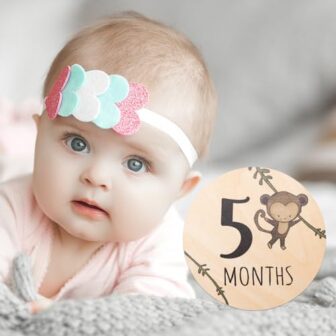 Baby Monthly Milestone Cards Sign - 7 Double Sided... - Image 5