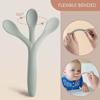6-Piece Silicone Baby Feeding Spoons, First Stage ... - Image 5