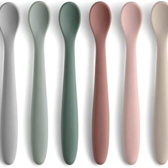 6-Piece Silicone Baby Feeding Spoons, First Stage ... - Image 2