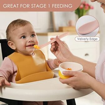 6-Piece Silicone Baby Feeding Spoons, First Stage ... - Image 6