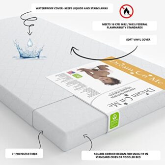 Dream On Me Holly 3” Fiber Baby Crib Mattress, Fit... - Image 5