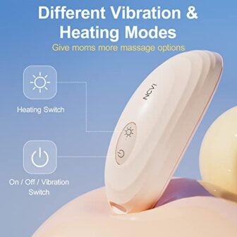 NCVI Warming Lactation Massager, Heat & Vibration,... - Image 4