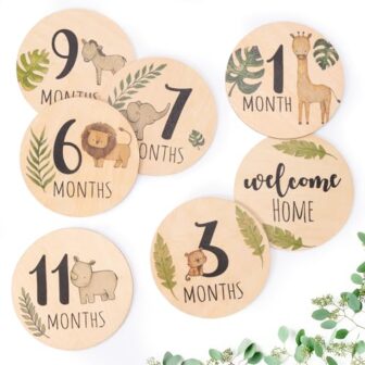 Baby Monthly Milestone Cards Sign - 7 Double Sided... - Image 9