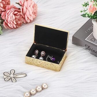 Hipiwe Vintage Golden Jewelry Box Small Trinket St... - Image 5