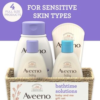 Aveeno Baby Bathtime Solutions Baby & Me Gift Set ... - Image 3