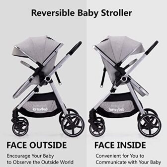 2-in-1 Baby Stroller with Bassinet Mode - Folding ... - Image 4