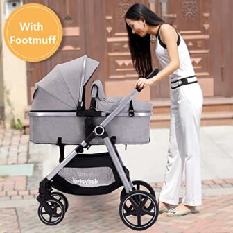 2-in-1 Baby Stroller with Bassinet Mode - Folding ... - Image 5