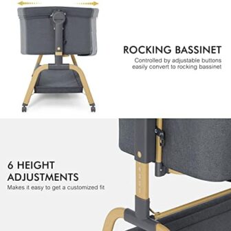 ANGELBLISS 3 in 1 Baby Bassinet, Rocking Bassinets... - Image 6