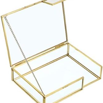 Hipiwe Gold Glass Photo Box - Vintage Photo Storag... - Image 7