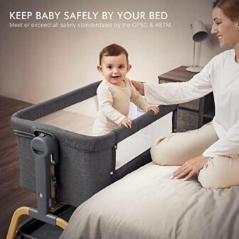 ANGELBLISS 3 in 1 Baby Bassinet, Rocking Bassinets... - Image 7