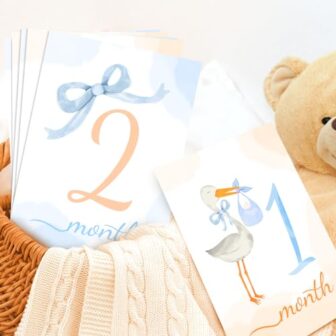 Milestone Cards Baby Monthly Milestone Cards Baby ... - Image 4