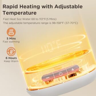 Portable Water and Milk Warmer Cordless, HIYAKOI F... - Image 4