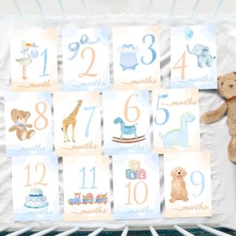 Milestone Cards Baby Monthly Milestone Cards Baby ... - Image 2