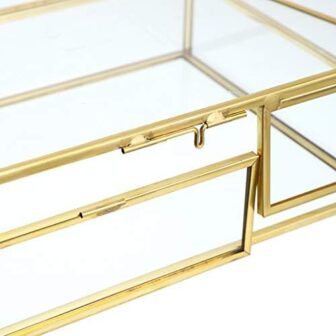 Hipiwe Gold Glass Photo Box - Vintage Photo Storag... - Image 9