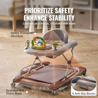 VEVOR 4-in-1 Baby Walker, Foldable Baby Activity C... - Image 6