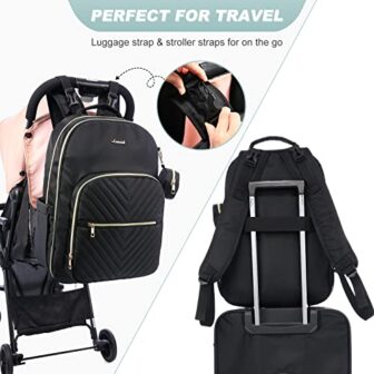LOVEVOOK Diaper Bag Backpack, Quilted Baby Bag wit... - Image 6