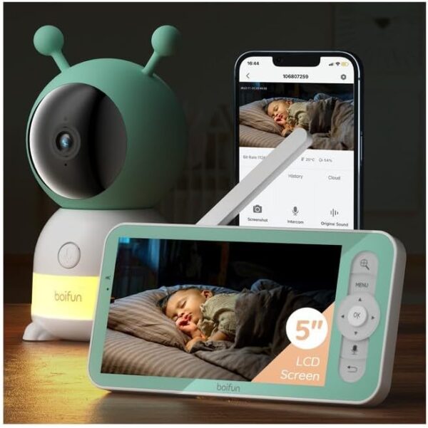 BOIFUN 2K WiFi Baby Monitor with Camera and Audio,... - Image 3