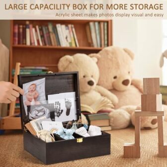 Baby Keepsake Box Wooden with 6 Additional Items -... - Image 4