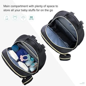 LOVEVOOK Diaper Bag Backpack, Quilted Baby Bag wit... - Image 8