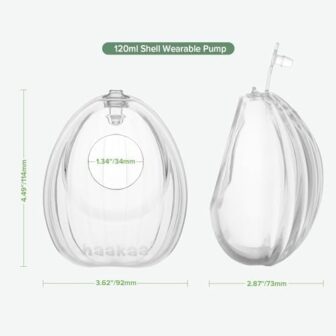 haakaa Shell Wearable Silicone Breast Pump - Silic... - Image 8