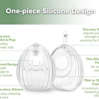 haakaa Shell Wearable Silicone Breast Pump - Silic... - Image 5