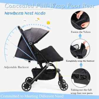 Lightweight Baby Stroller, Upgrade Compact Travel ... - Image 5