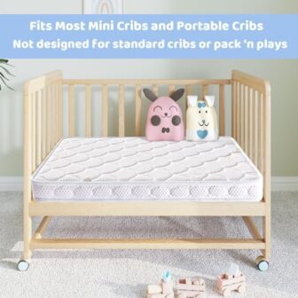 Mini Crib Mattress - 38x24x4 Inch- Dual Sided with... - Image 6