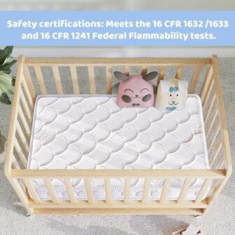 Mini Crib Mattress - 38x24x4 Inch- Dual Sided with... - Image 7
