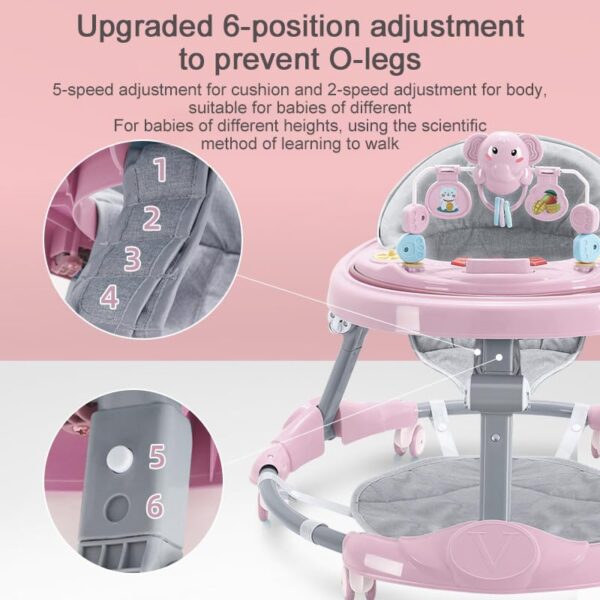4 in 1 Folding Baby Walker, Activity Walker for Bo... - Image 3