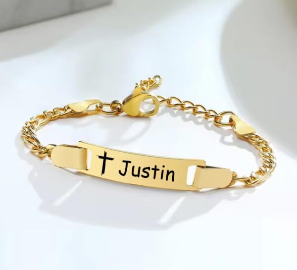 14Kt Gold Filled Baby Bracelet Personalized - Chil... - Image 3